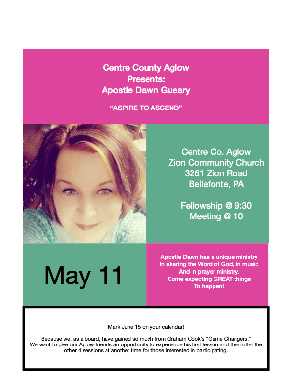 Centre County Aglow for May