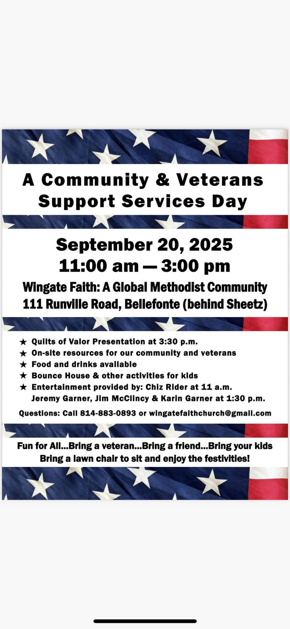 A Community & Veterans Support Services Day
