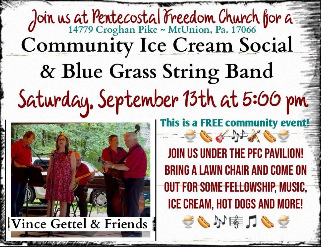 Community Ice Cream Social with Blue Grass String Band