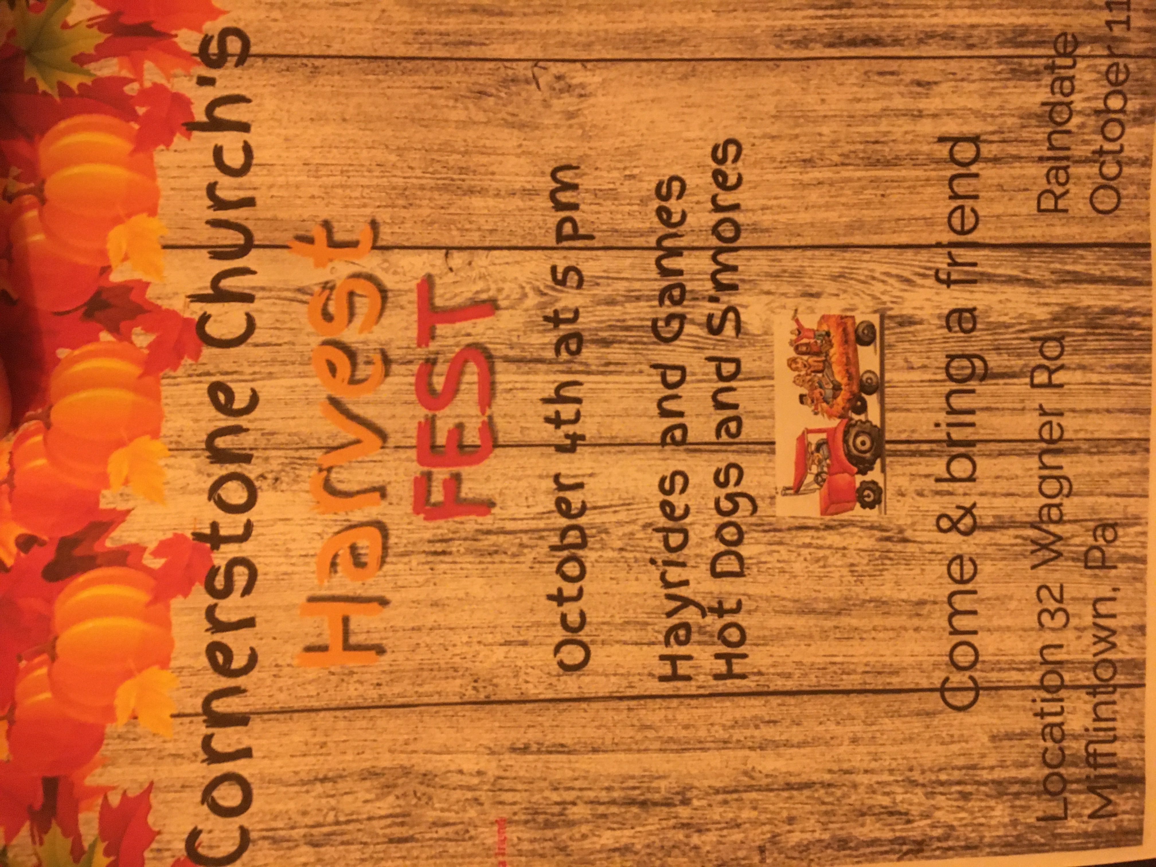 Cornerstone Church’s Harvest Fest
