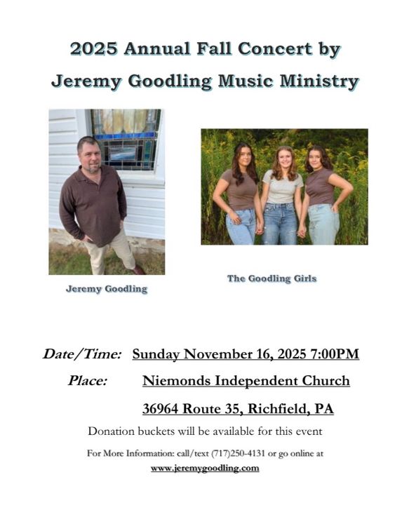 Jeremy Goodling Music Ministry 2025 Annual Fall Concert