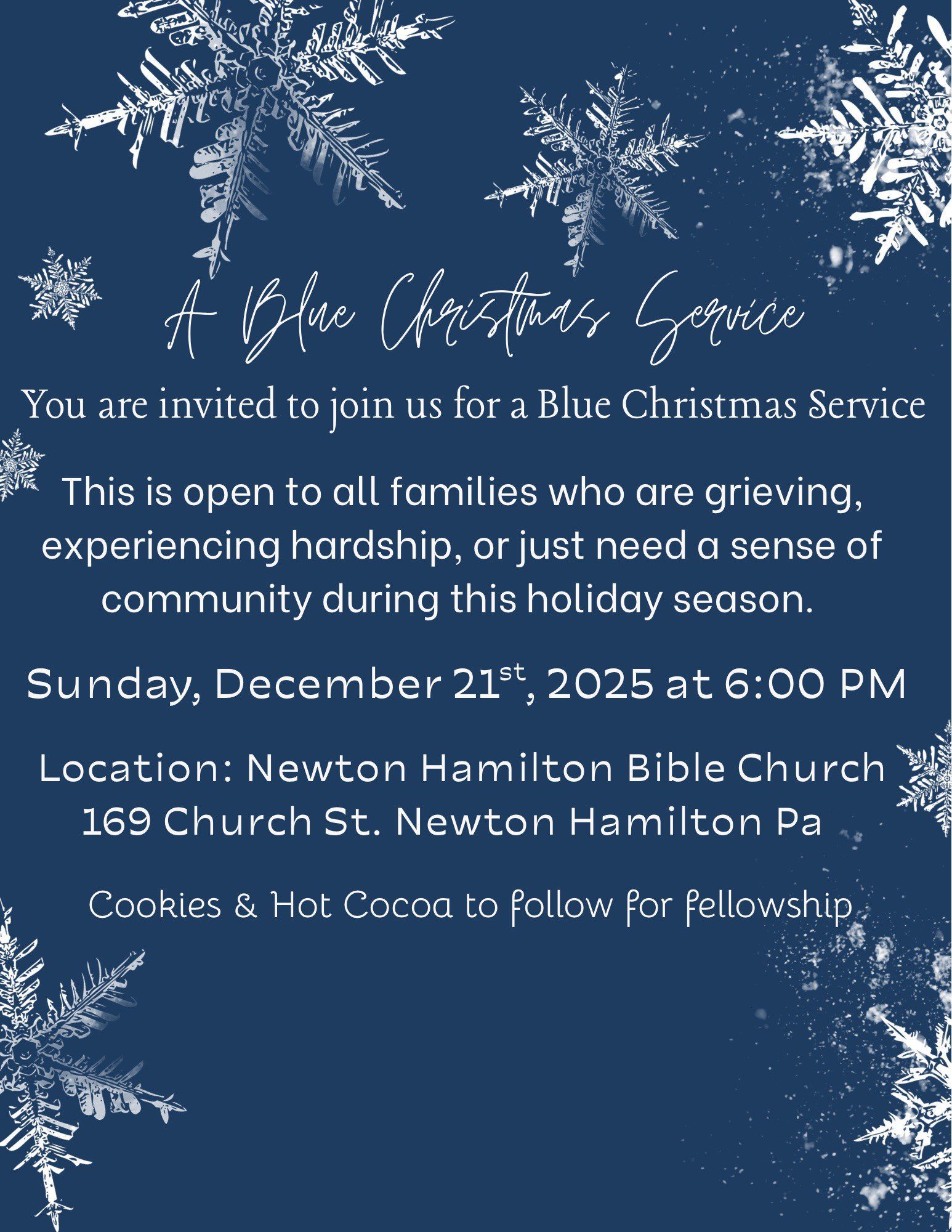 A Blue Christmas Service