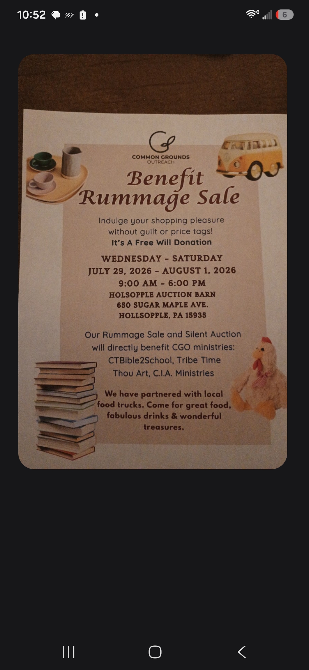 Huge Benefit Rummage Sale