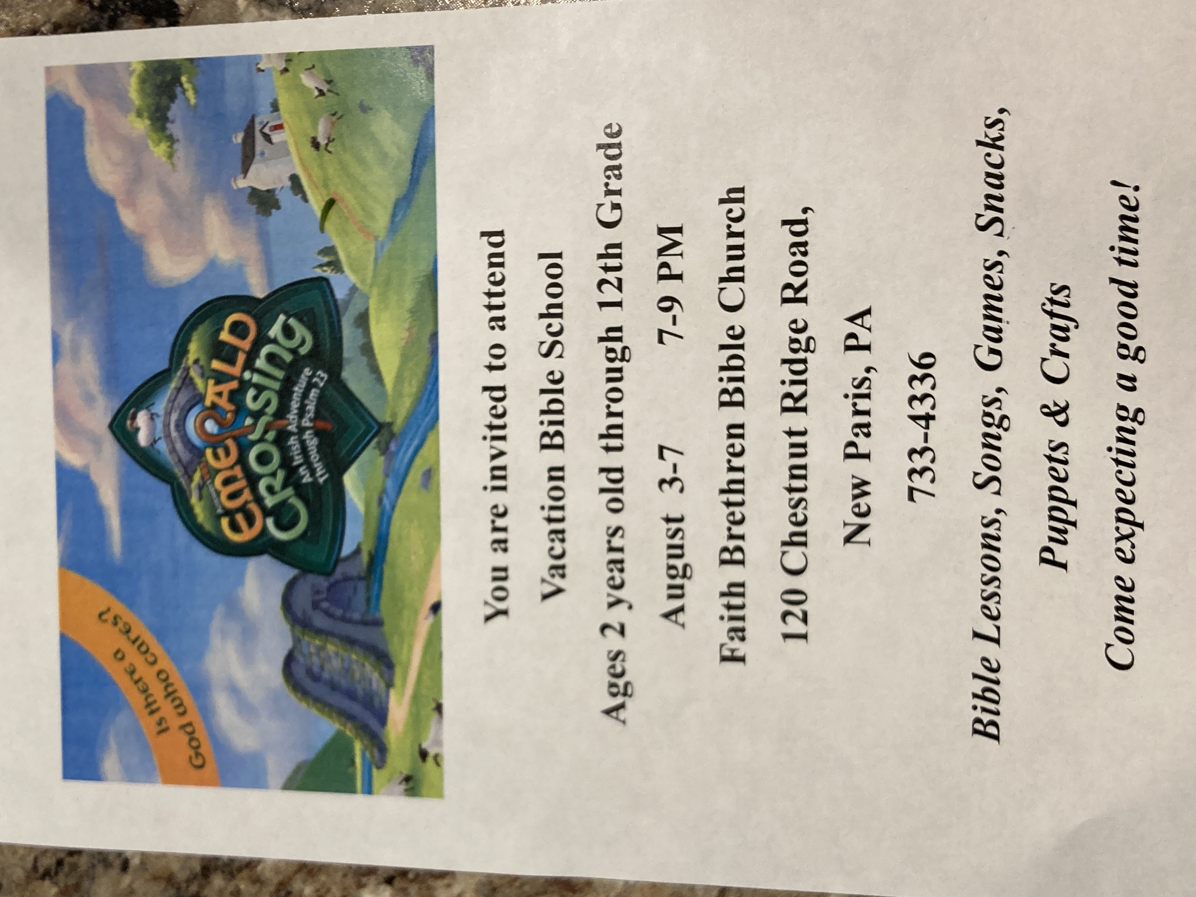Emerald Crossing VBS