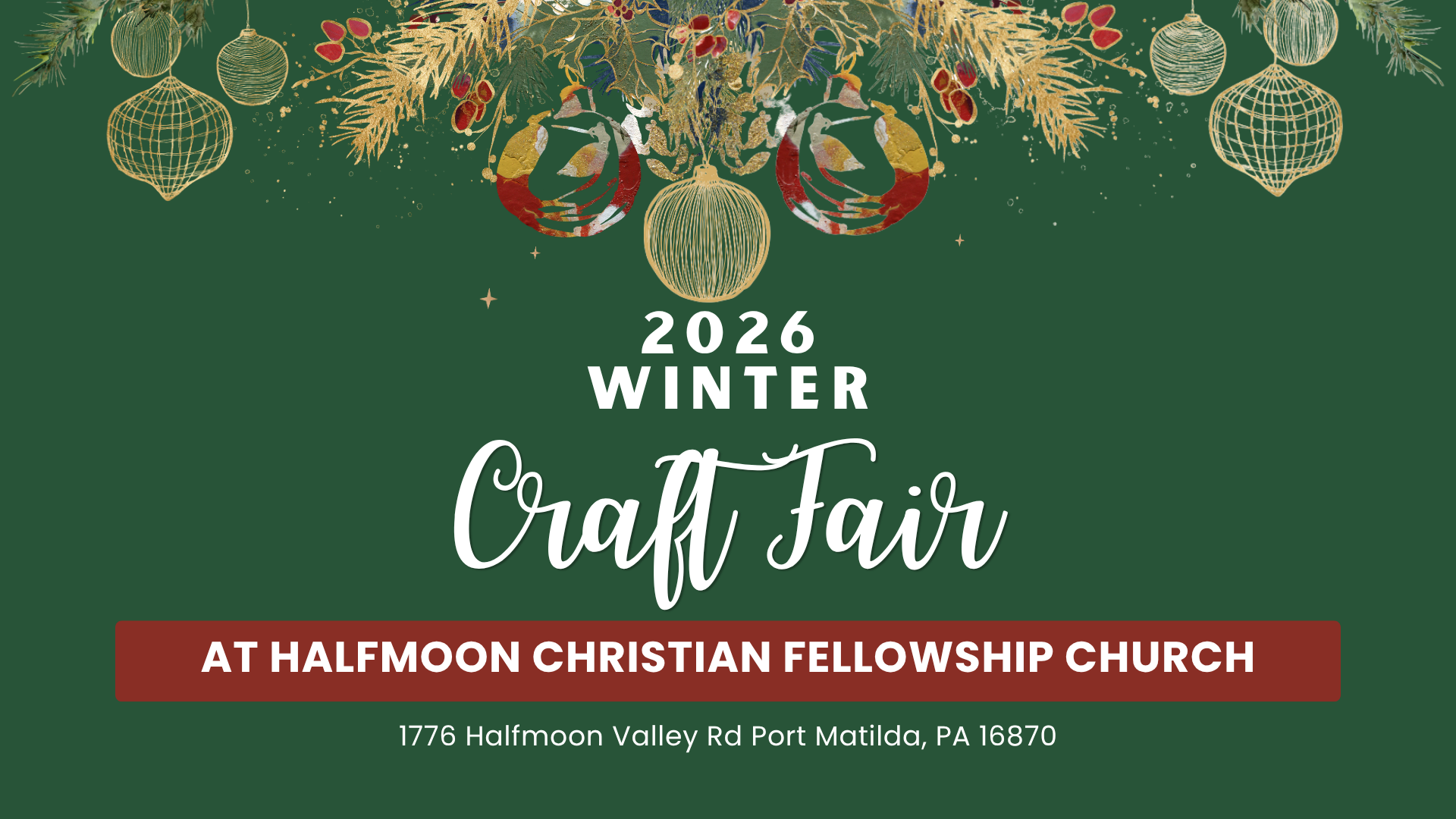 2026Winter Craft Fair at Halfmoon Christian Fellowship Church